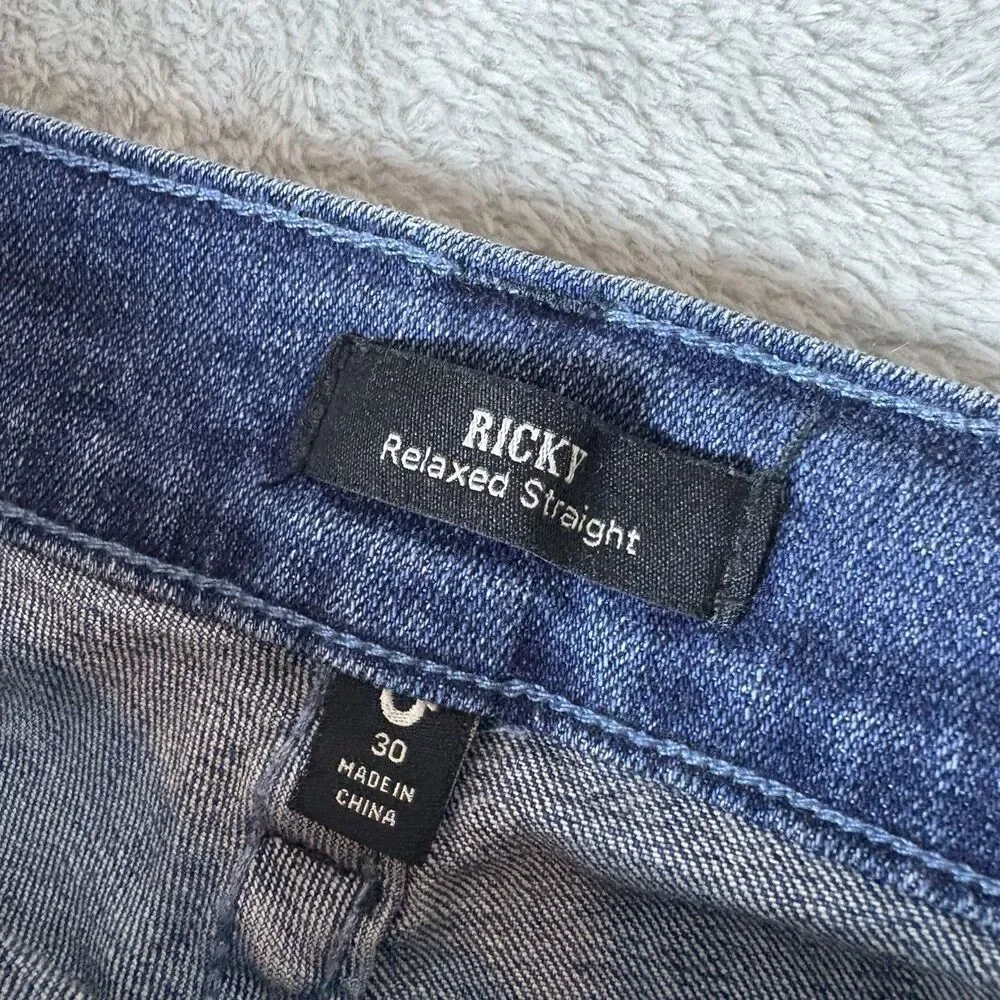 True Religion‎ Jeans Mens 30 Relaxed Straight Stretch Blue Denim